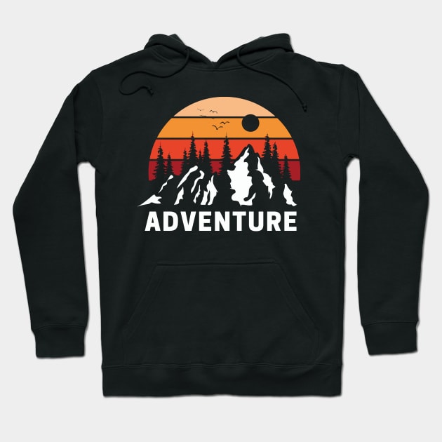 Retro Adventure: Explore the Wilderness Hoodie by ConnectingtoNature